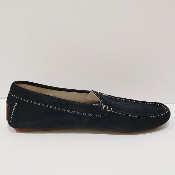 Michael Pasinkoff Mens Sz 42 Navy Blue Suede Driving Shoes Loafers Made in Italy main image 6
